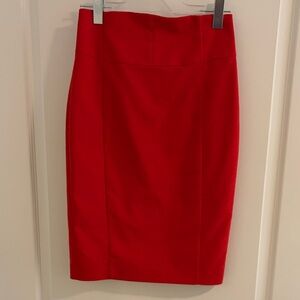 Express Vibrant Red Pencil Skirt
